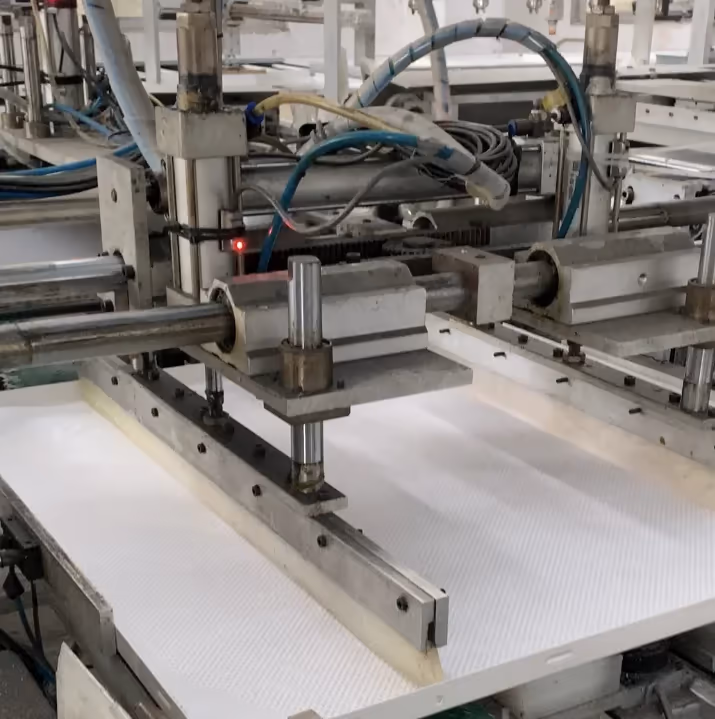 Automatic production line forming metal ceiling panels