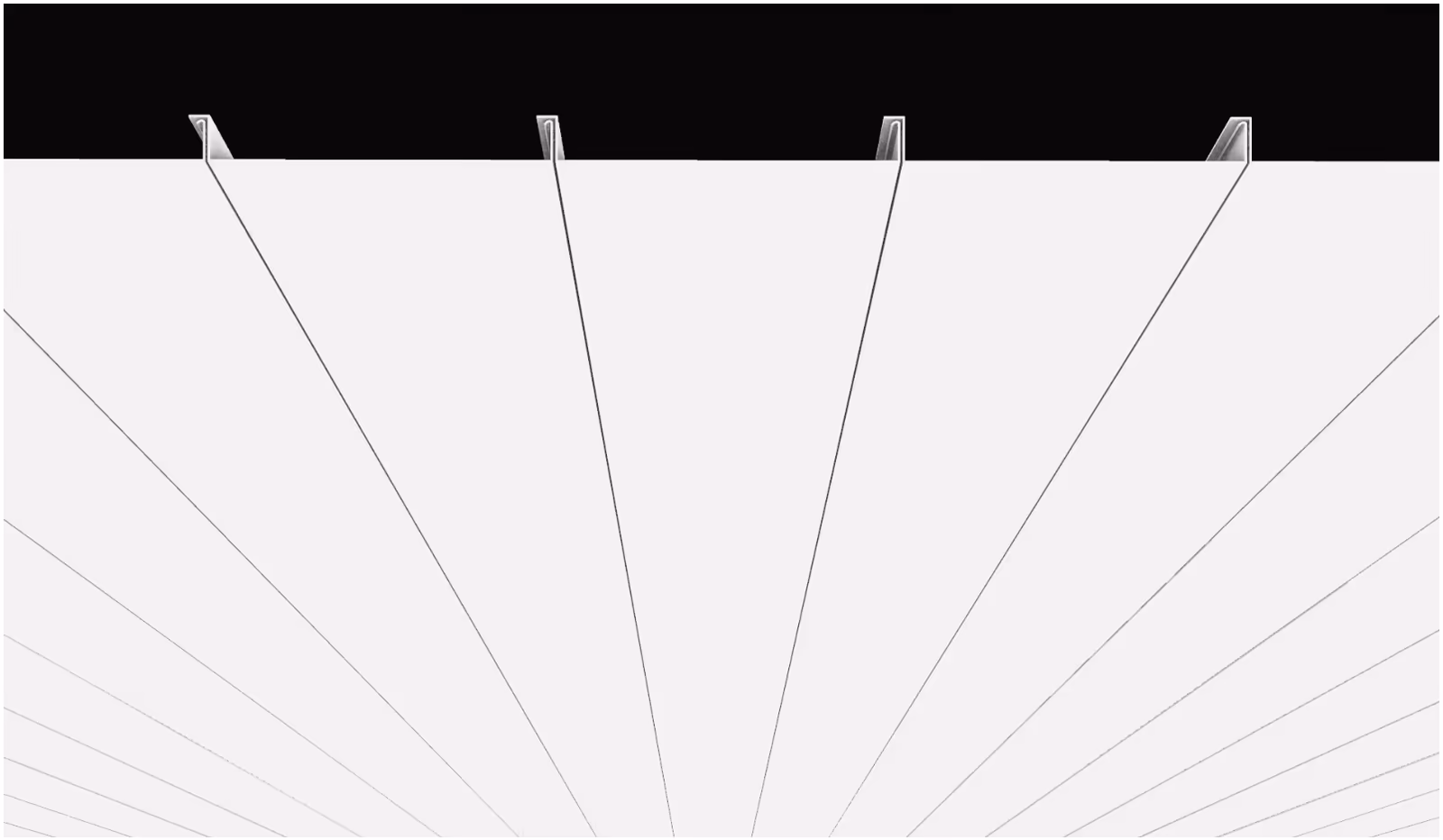 A-Shaped Strip Ceiling installed