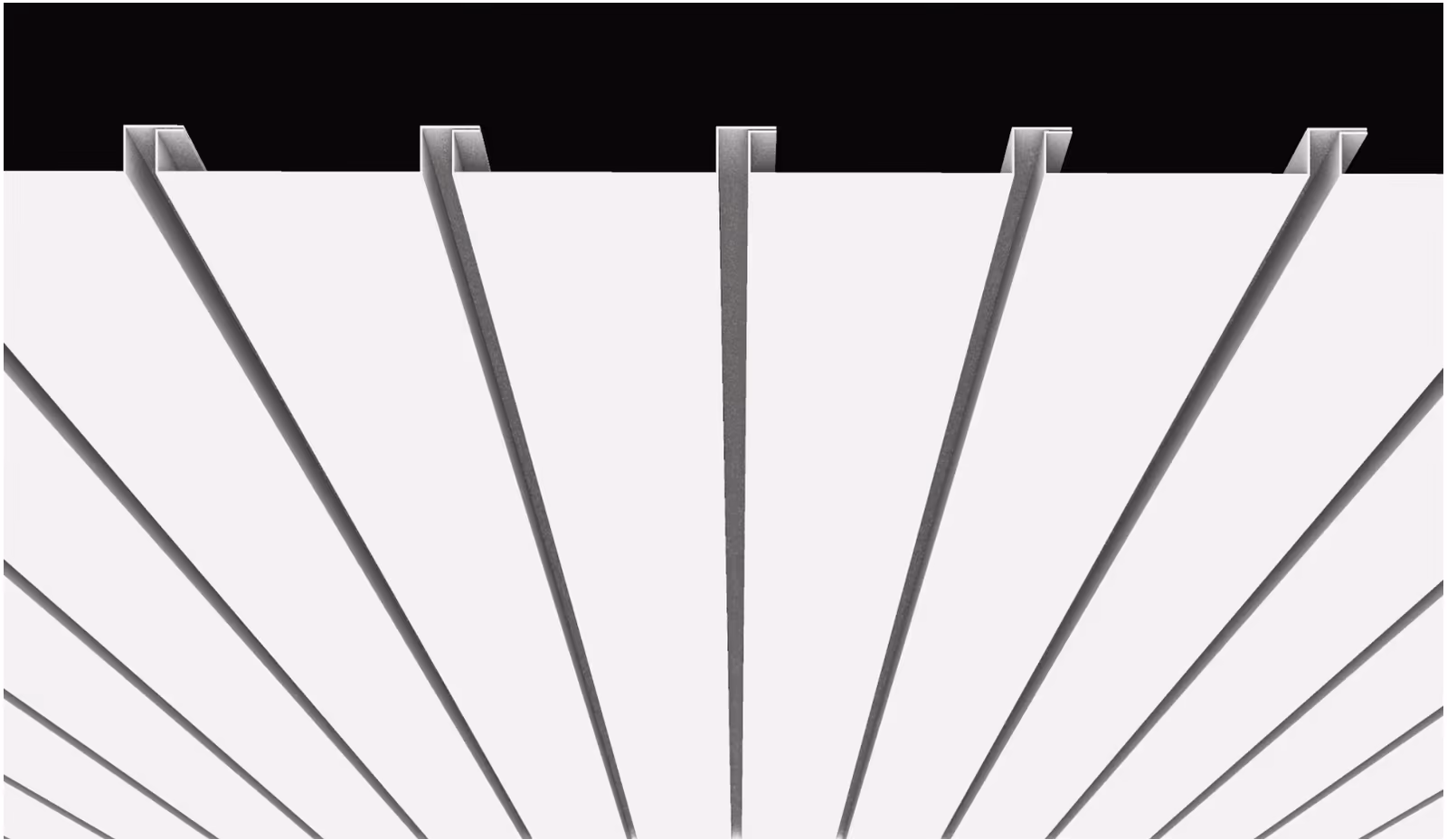 G-Shaped Strip Ceiling installed