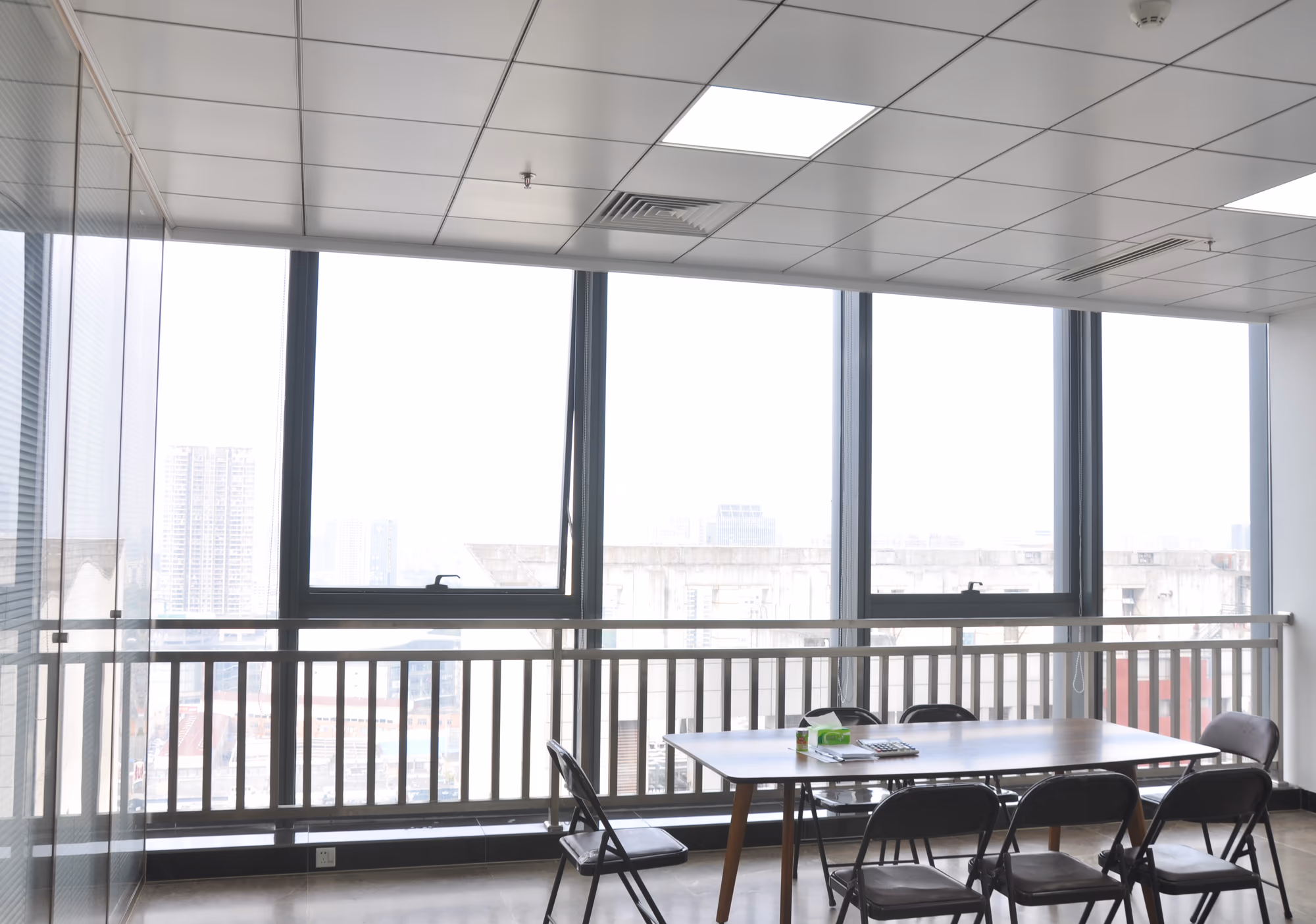 Talent showroom with metal ceiling systems installed overhead