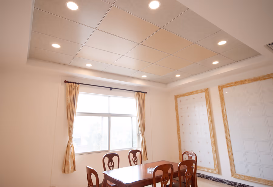 Conical panel ceiling